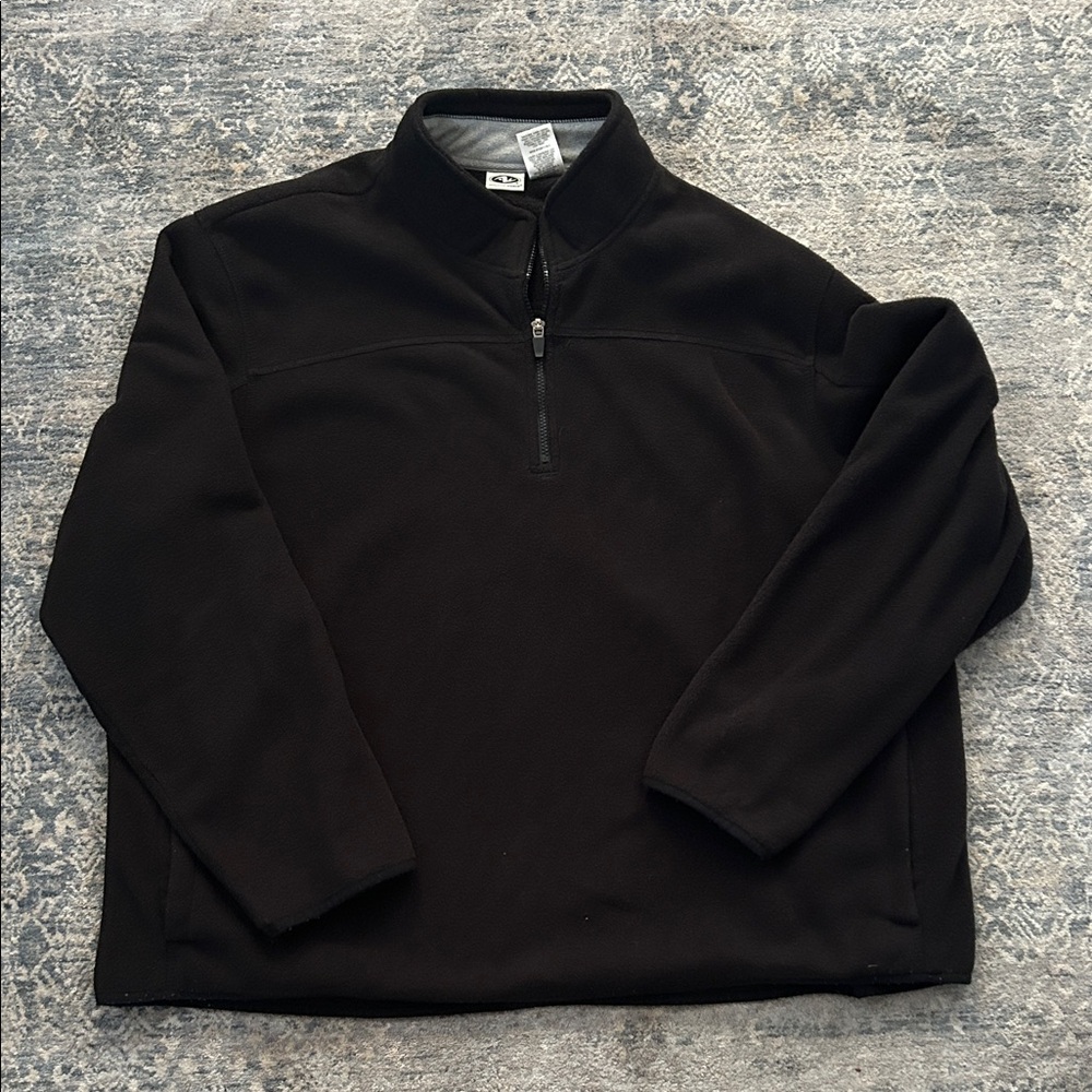 Athletic Works Men's Black Quarter Zip